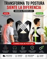 Corrector de postura AirNova - siente la diferencia, antes y después